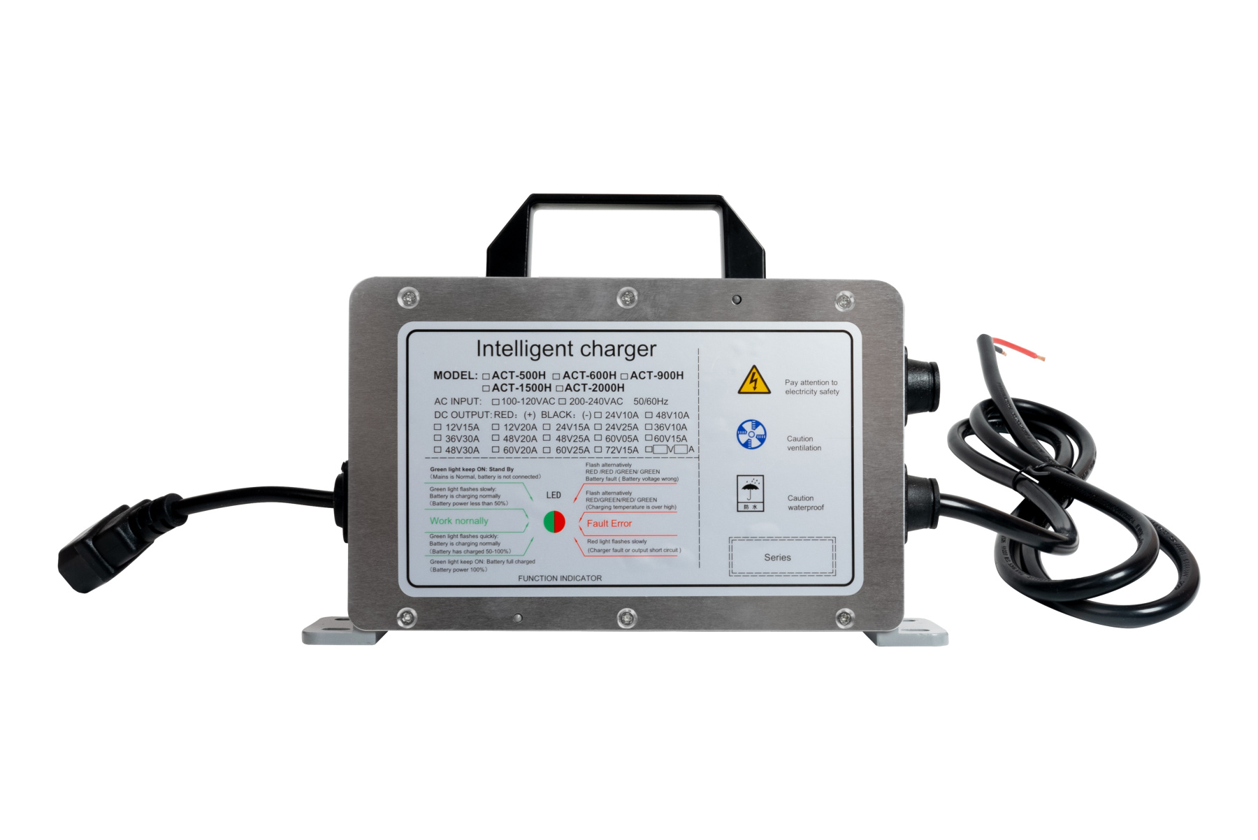 Зарядное устройство LiFePO4 герметичное 36v (43,8v) 12A